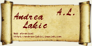 Andrea Lakić vizit kartica